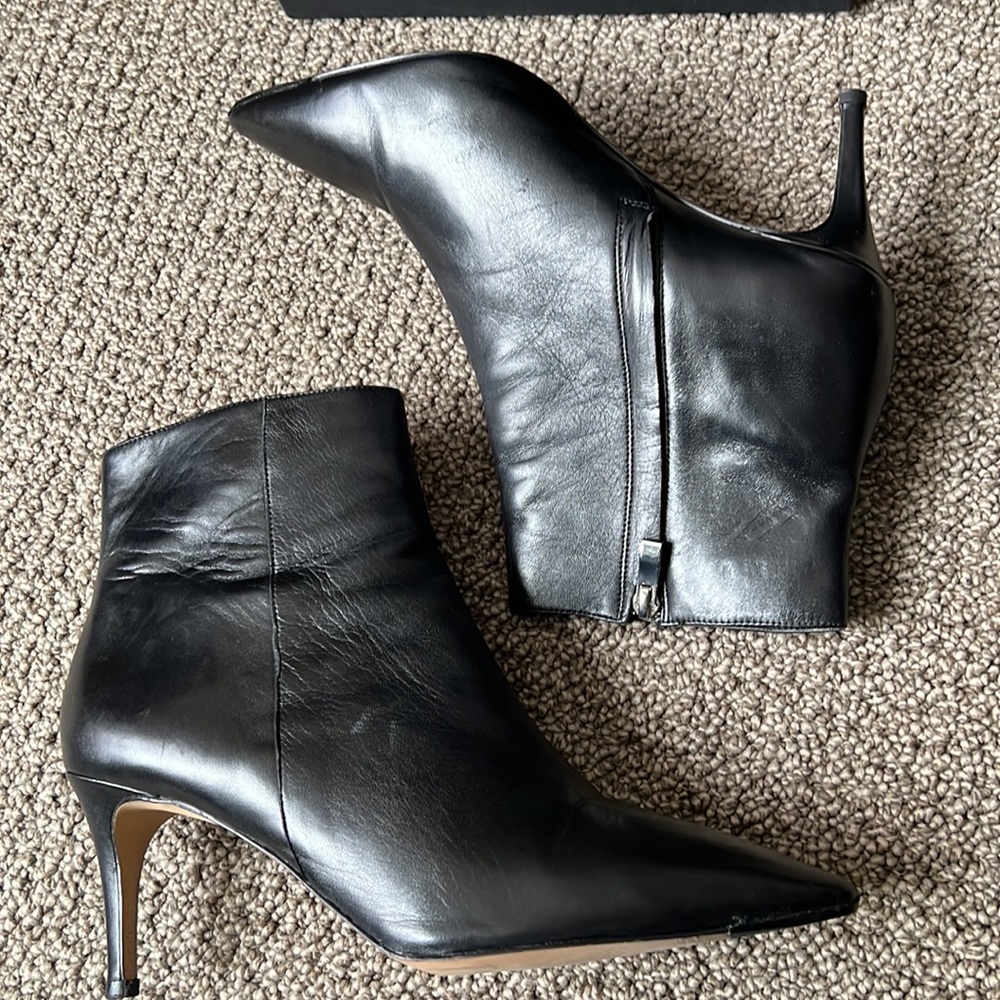Halogen Haanita-Lea Black Leather Bootie 11M